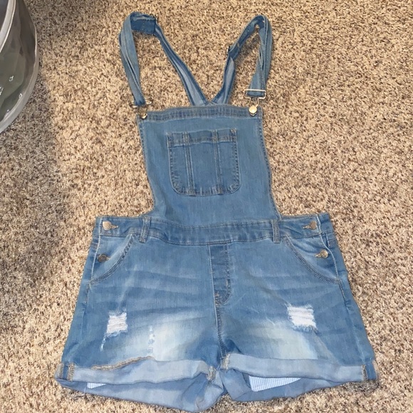 overalls basic denim size large - Picture 1 of 3